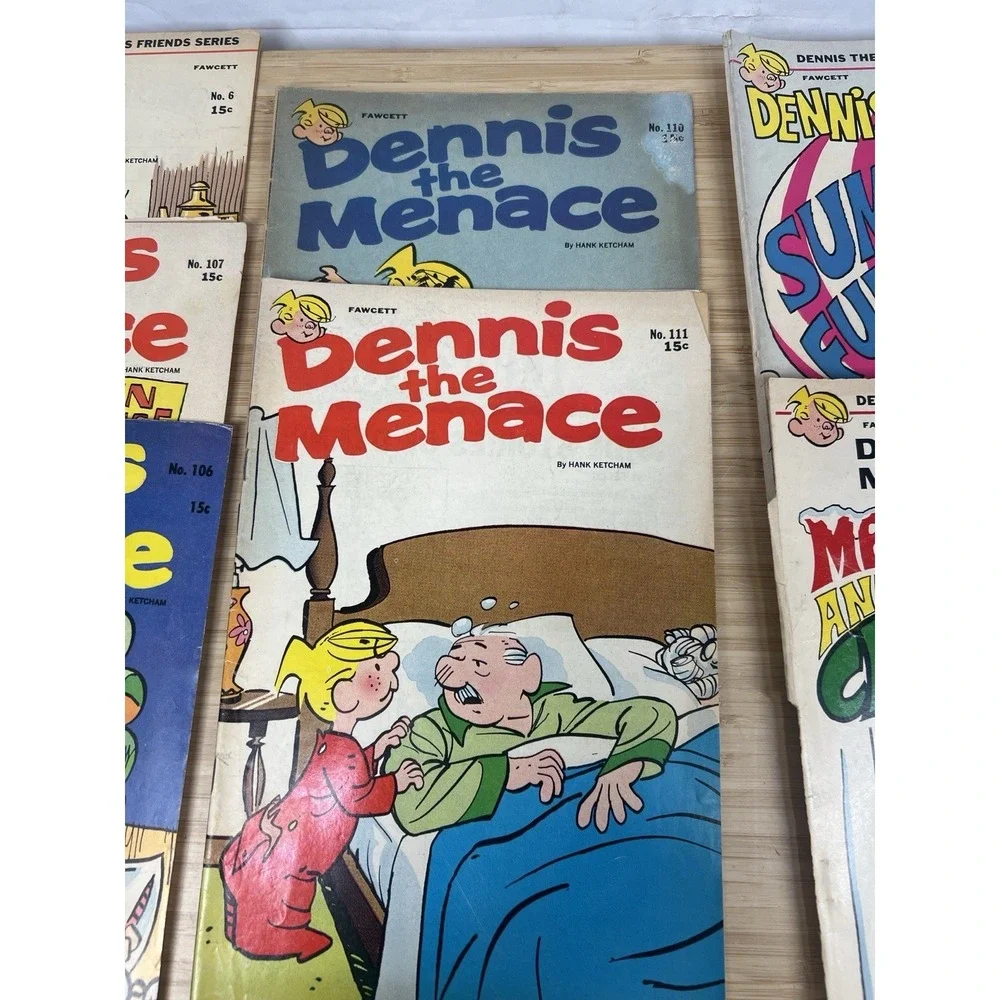 Dennis The Menace Comic Lot (9) Fawcett Silver Bronze Age‎ Giant Bonus Issues